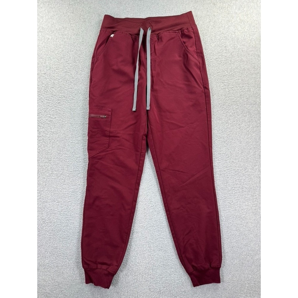 FIGS Technical Collection Women's Small Burgundy Zamora Jogger Scrub Pants
